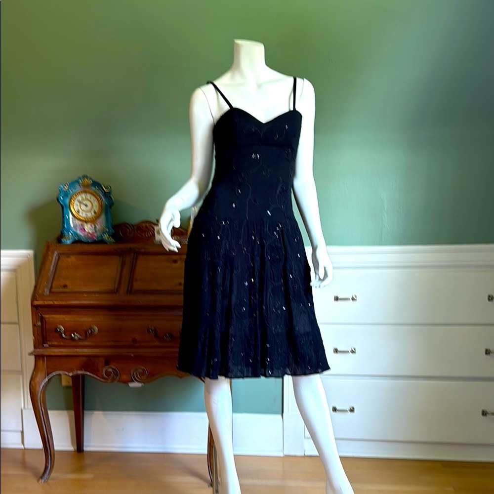 Laundry By Shelli Segal Blue Sequin Midi Sundress